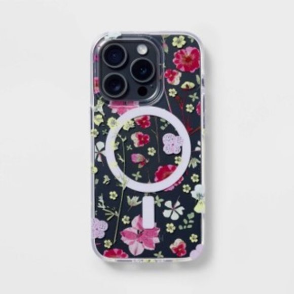 Heyday Apple iPhone 15 Pro Case with MagSafe - Clear with Multicolor Floral NWT - Picture 6 of 7
